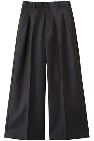 メゾンスペシャル/MAISON SPECIALの【UNISEX】48/2 4色シャンブレーウールツータックワイド(110600/110601)