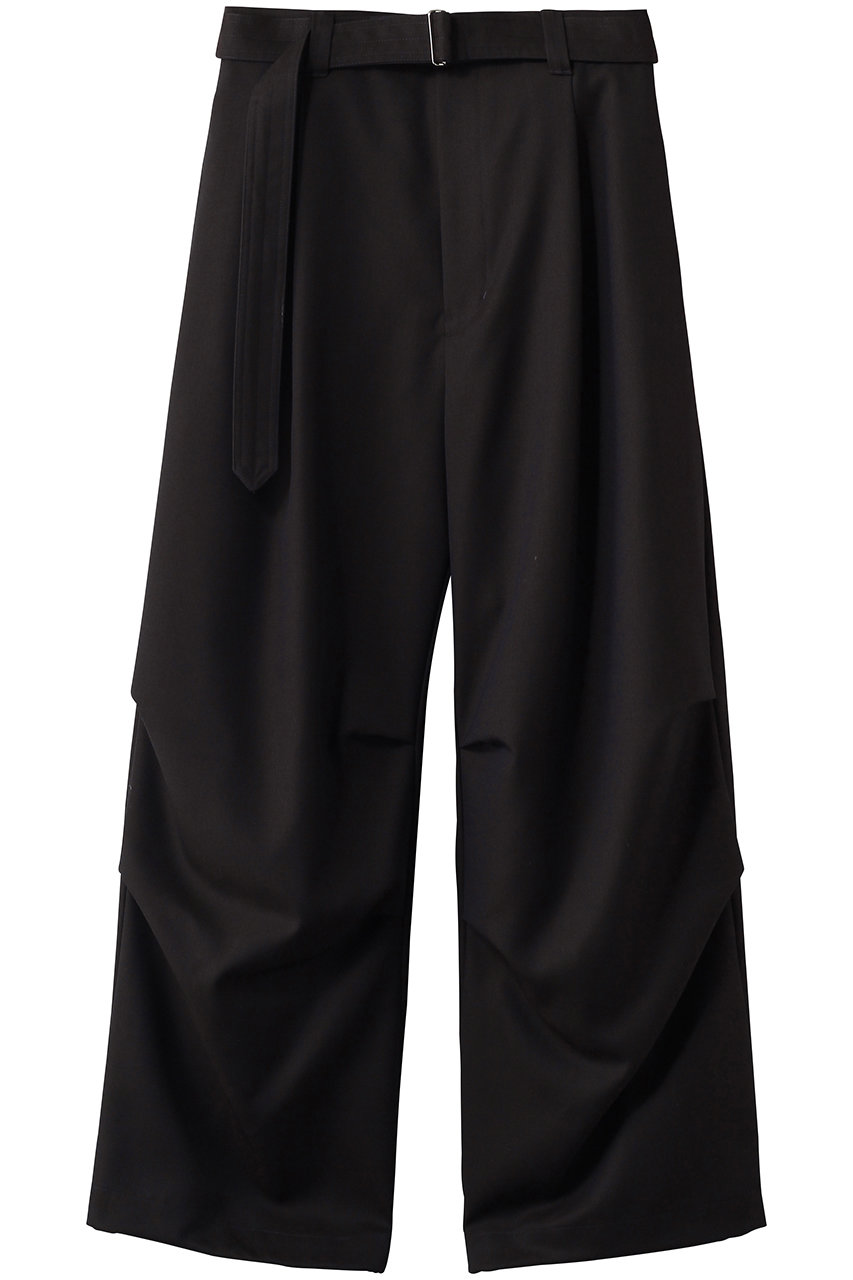 メゾンスペシャル/MAISON SPECIALの【UNISEX】48/2 4色シャンブレーウールスノーパンツ(D.BLK(ブラック)/11251461216)