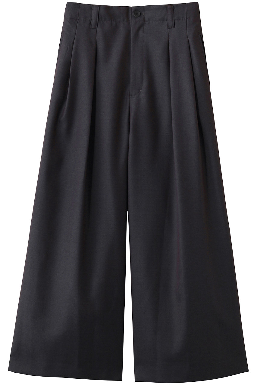 メゾンスペシャル/MAISON SPECIALの【UNISEX】72/2 4色シャンブレーウールバギーパンツ(C.GRY(チャコールグレー)/11251461218)