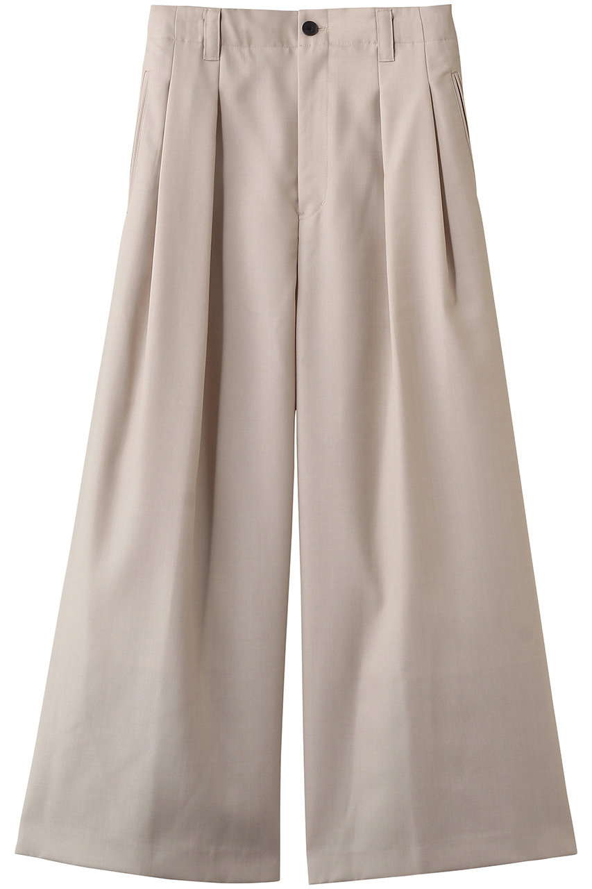 メゾンスペシャル/MAISON SPECIALの【UNISEX】72/2 4色シャンブレーウールバギーパンツ(WHT(ホワイト)/11251461218)