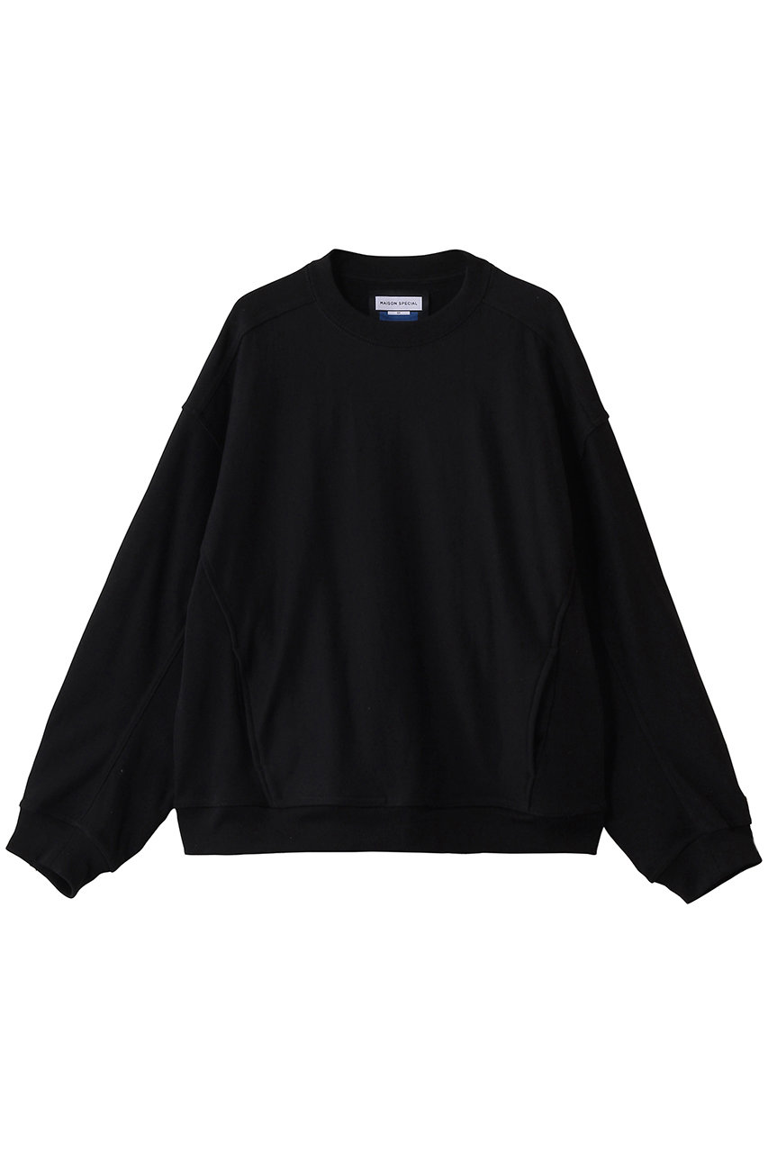 メゾンスペシャル/MAISON SPECIALの【UNISEX】Prime-Over クルーネックPOスウェット(BLK(ブラック)/11261411313)