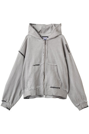 メゾンスペシャル/MAISON SPECIALの【UNISEX】オーバーダイエンブロイダリーZIPパーカー(110100/110105)