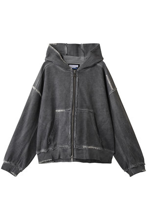 メゾンスペシャル/MAISON SPECIALの【UNISEX】オーバーダイエンブロイダリーZIPパーカー(110100/110105)