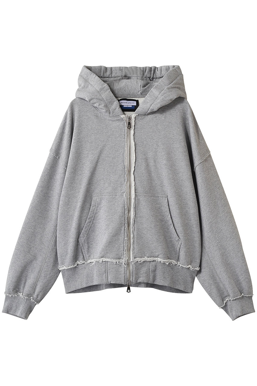 メゾンスペシャル/MAISON SPECIALの【UNISEX】Prime-Over ギャザーフーディー ZIPパーカー(GRY(グレー)/11261411319)