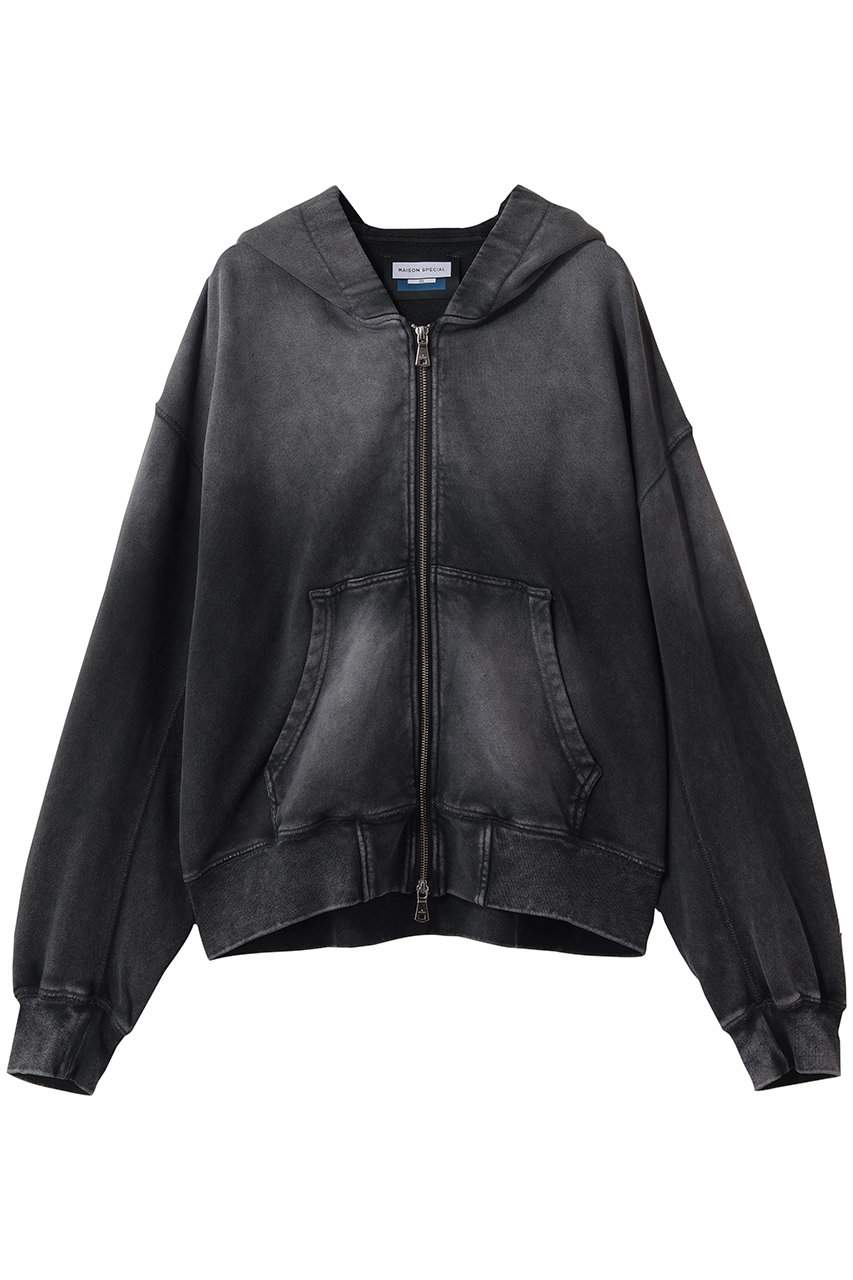 メゾンスペシャル/MAISON SPECIALの【UNISEX】Prime-Over フェードZIPパーカー(BLK(ブラック)/11261411312)