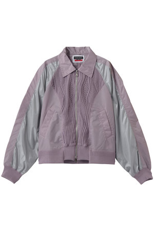 メゾンスペシャル/MAISON SPECIALの【UNISEX】ニットドッキング襟付きブルゾン(110800/110802)