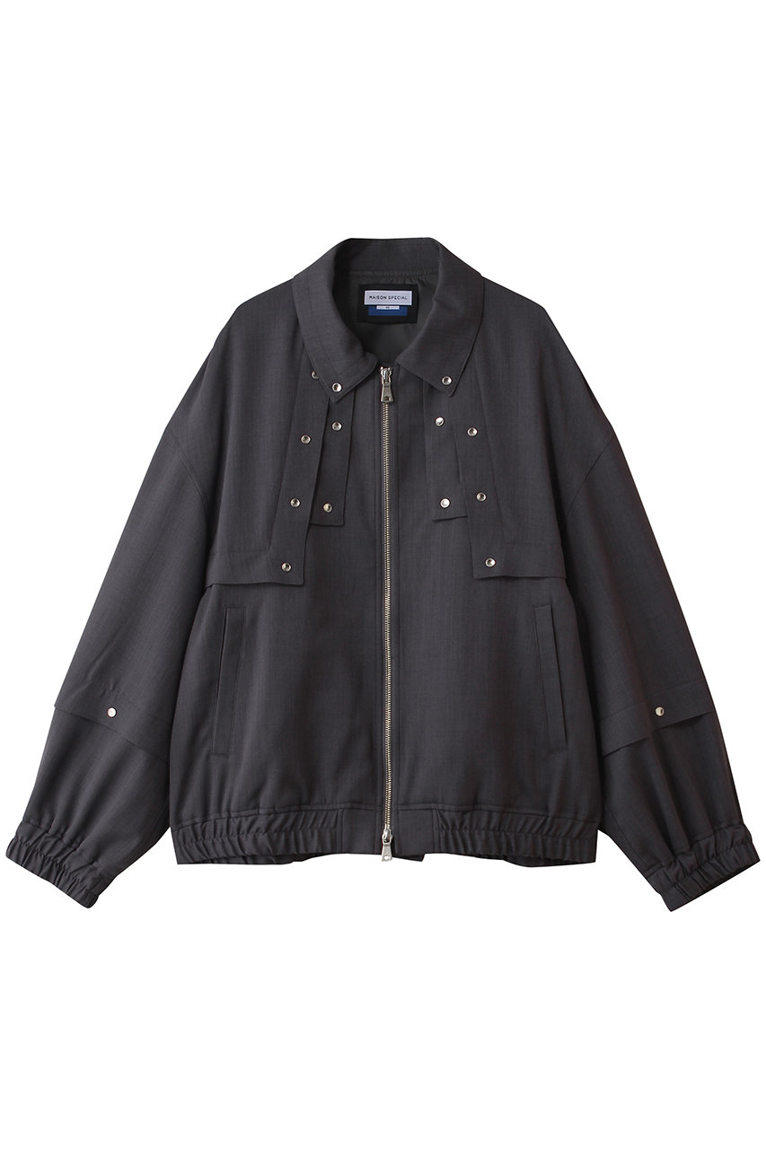 メゾンスペシャル/MAISON SPECIALの【UNISEX】ヨークリベットブルゾン(C.GRY(チャコールグレー)/11261211503)