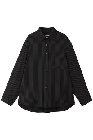 メゾンスペシャル/MAISON SPECIALの【UNISEX】T/PUフリーレンストライププライムオーバーレギュラーシャツ(110400/110403)