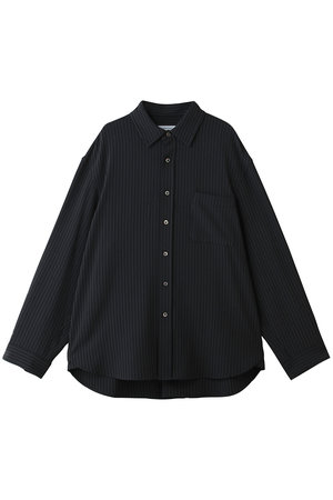 メゾンスペシャル/MAISON SPECIALの【UNISEX】T/PUフリーレンストライププライムオーバーレギュラーシャツ(110400/110403)