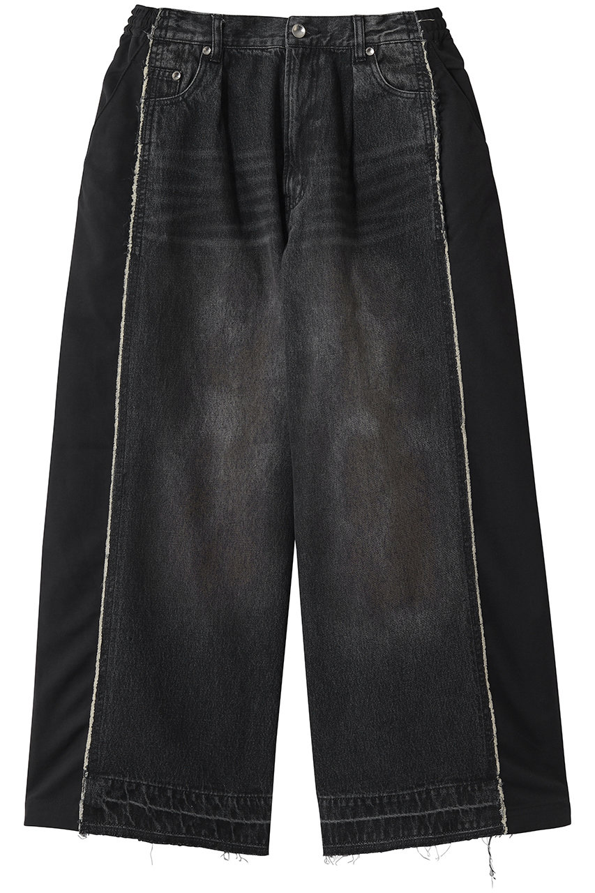 メゾンスペシャル/MAISON SPECIALの【UNISEX】ドッキングデニム バギーパンツ(BLK(ブラック)/11261461508)