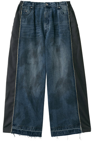 メゾンスペシャル/MAISON SPECIALの【UNISEX】ドッキングデニム バギーパンツ(110600/110601)