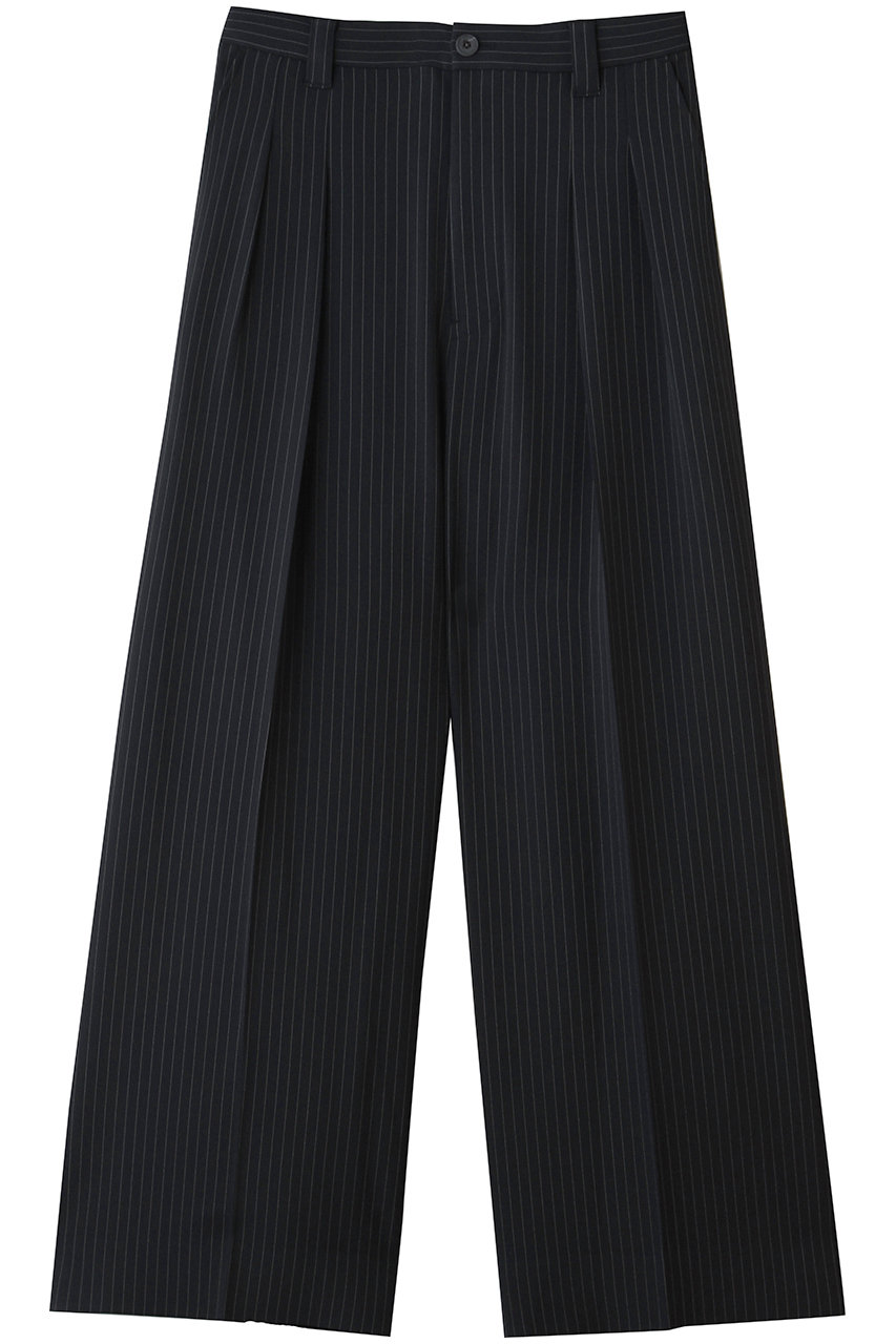 メゾンスペシャル/MAISON SPECIALの【UNISEX】T/PUフリーレンストライプ2タックスラックス(NVY(ネイビー)/11261461615)