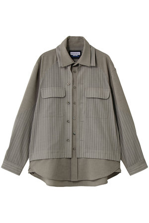 メゾンスペシャル/MAISON SPECIALの【UNISEX】レイヤリングオープンカラーシャツ(110400/110403)