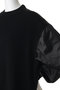 【UNISEX】レザーライクサテンドッキング クルーネックニットPO L/S メゾンスペシャル/MAISON SPECIAL