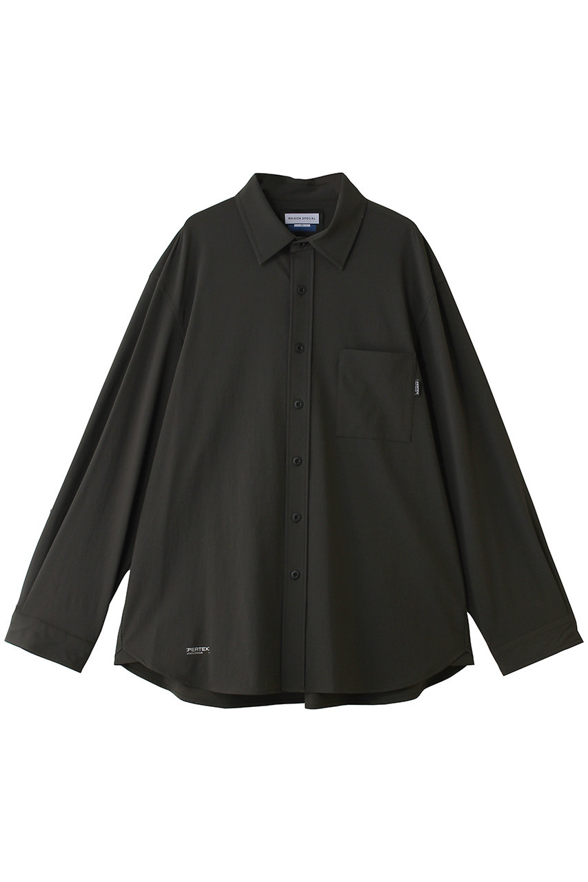 メゾンスペシャル/MAISON SPECIALの【UNISEX】PERTEX レギュラーカラーL/Sシャツ(C.GRY(チャコールグレー)/11261311615)