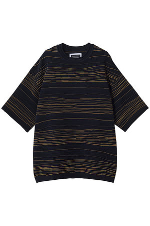 メゾンスペシャル/MAISON SPECIALの【UNISEX】ドローイングピンタックニットボーダー S/S TEE(110300/110301)