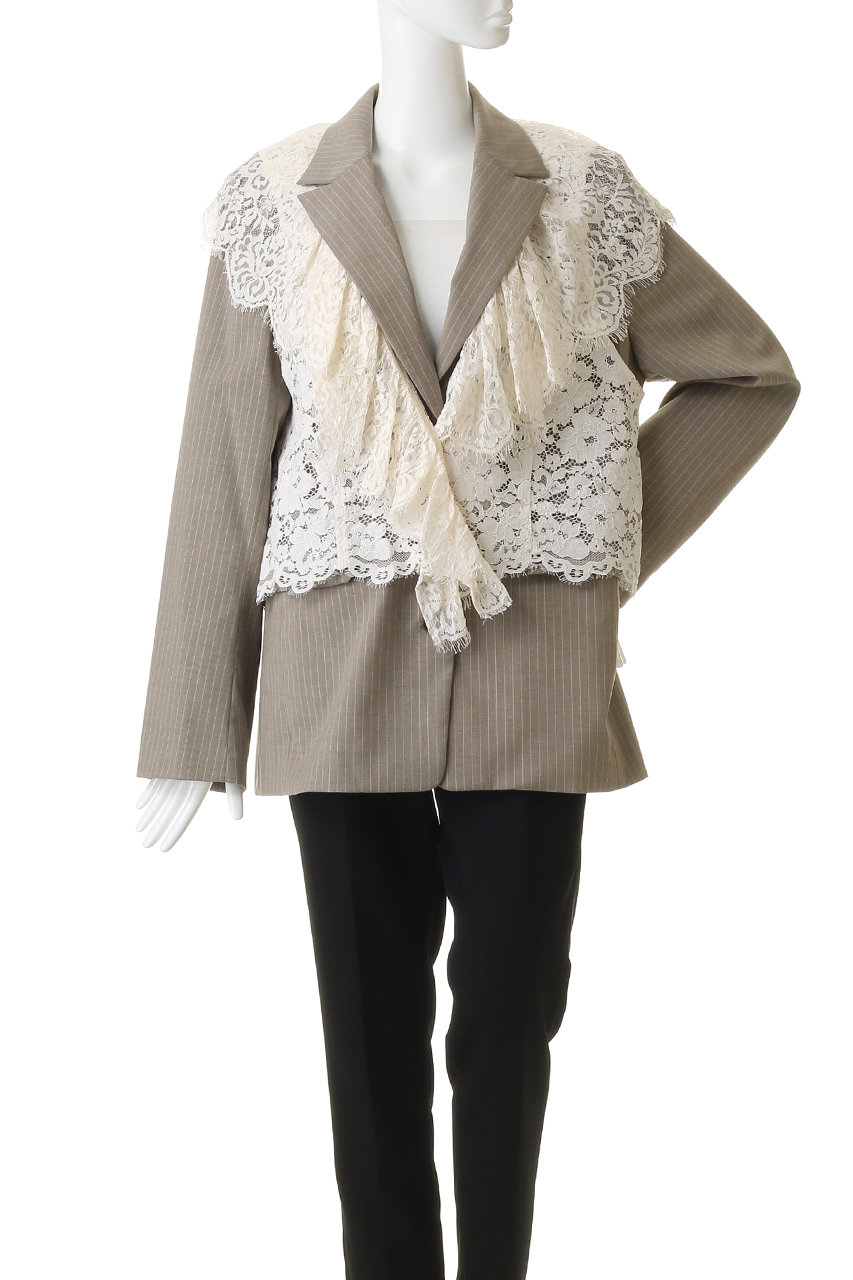 MAISON SPECIAL(メゾンスペシャル)｜Lace Vest Single Jacket/レース