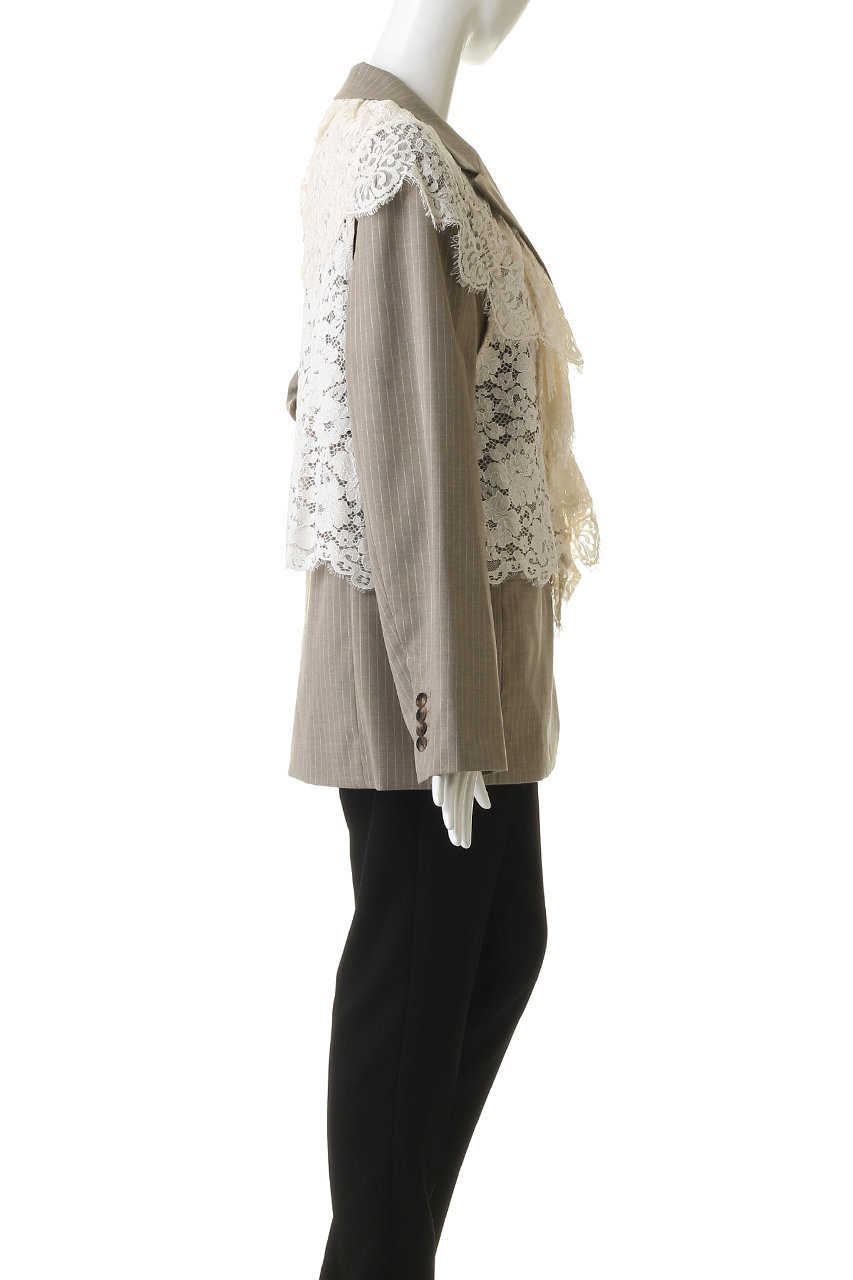 MAISON SPECIAL(メゾンスペシャル)｜Lace Vest Single Jacket/レース