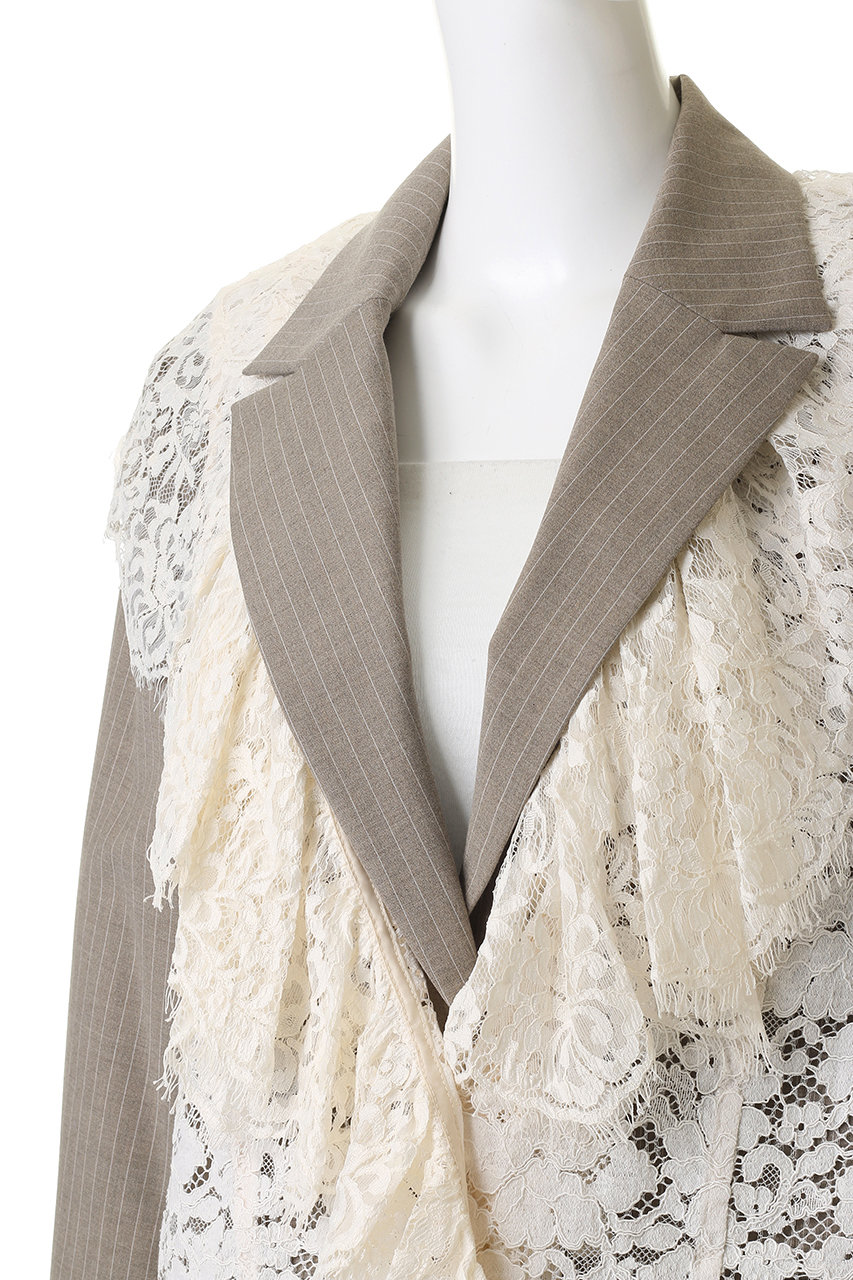 MAISON SPECIAL(メゾンスペシャル)｜Lace Vest Single Jacket/レース