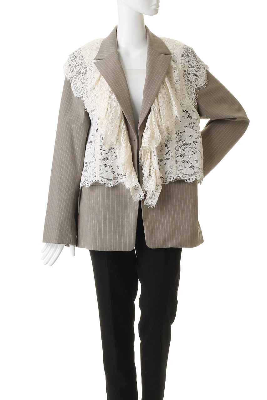 MAISON SPECIAL(メゾンスペシャル)｜Lace Vest Single Jacket/レース