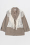 【予約販売】Lace Vest Single Jacket/レースベストシングルジャケット メゾンスペシャル/MAISON SPECIAL BGE(ベージュ)
