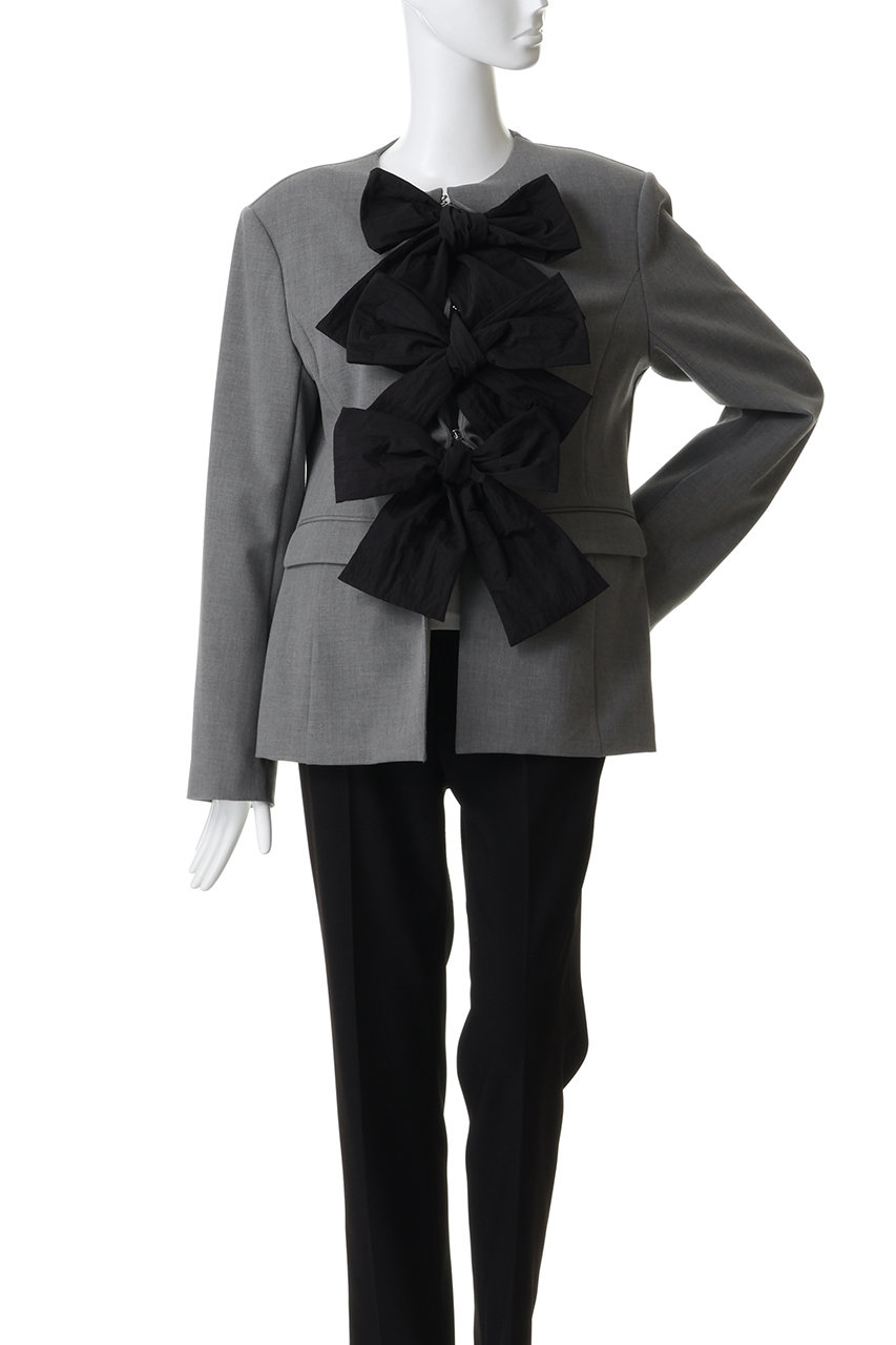 MAISON SPECIAL(メゾンスペシャル)｜No-Collar 2WAY Ribbon Jacket