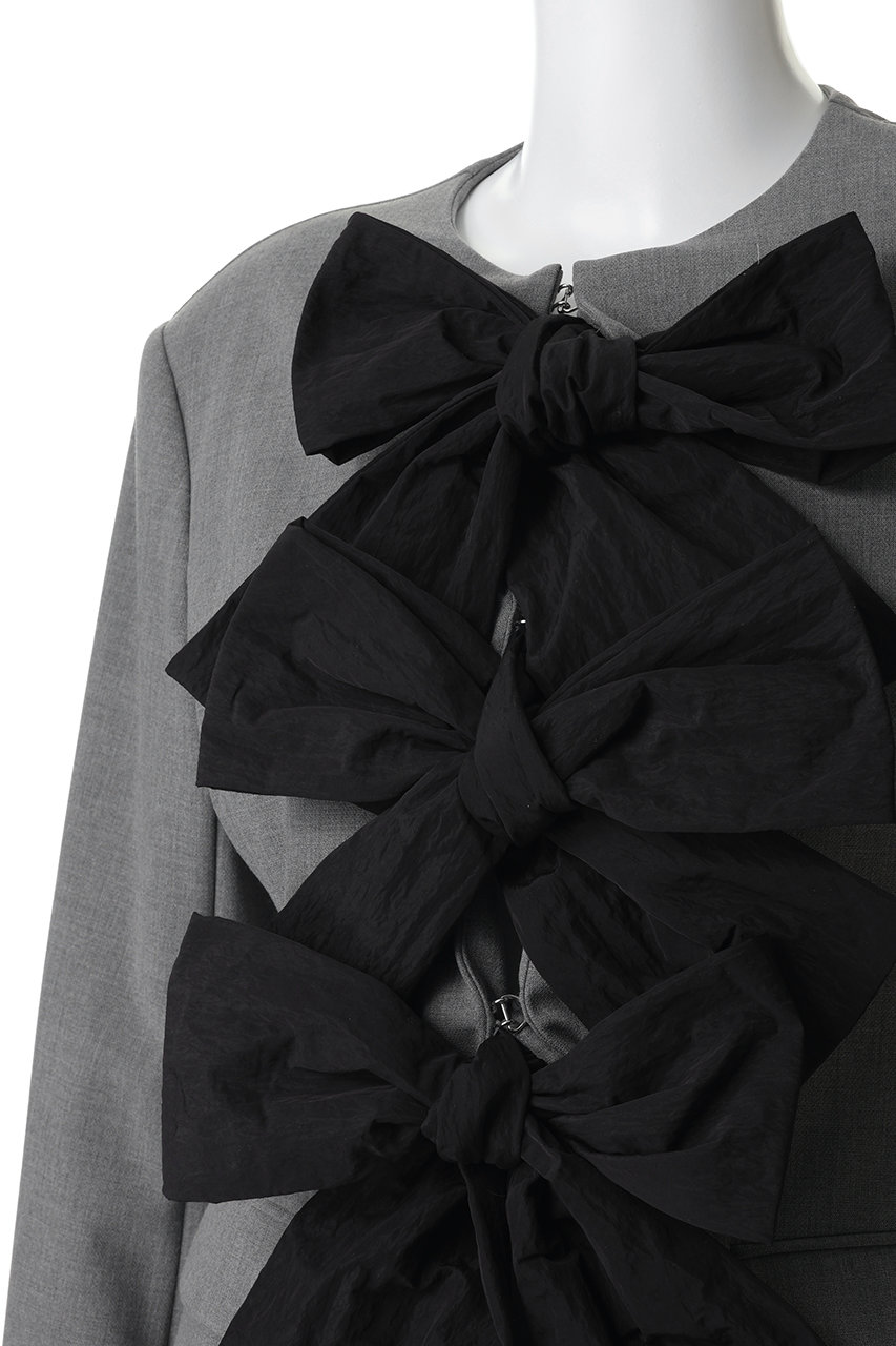 MAISON SPECIAL(メゾンスペシャル)｜No-Collar 2WAY Ribbon Jacket