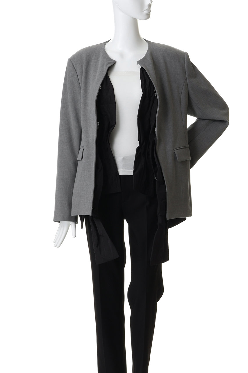 MAISON SPECIAL／ノーカラー2WAYリボンジャケット No-Collar 2WAY Ribbon Jacket/ノーカラー2WAYリボンジャケット