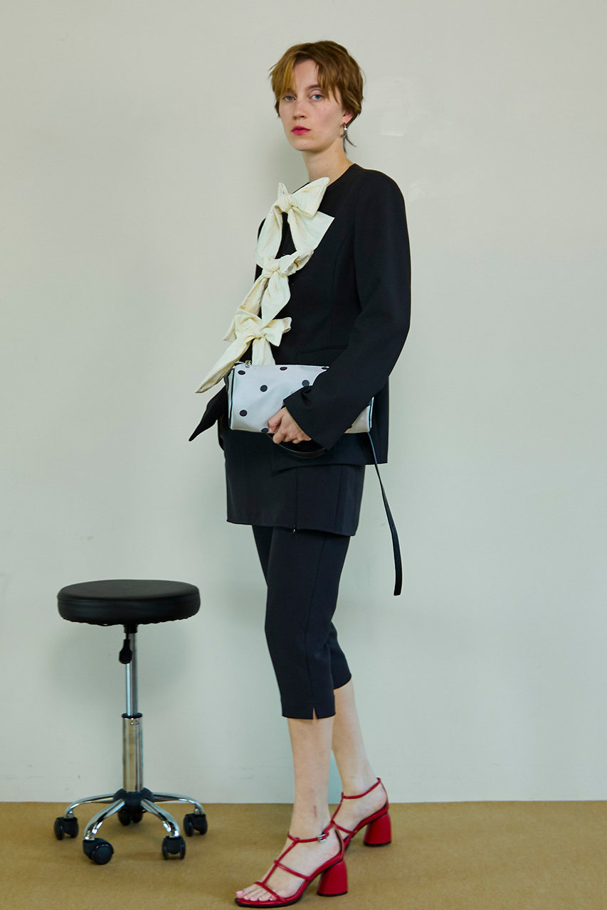 MAISON SPECIAL(メゾンスペシャル)｜No-Collar 2WAY Ribbon Jacket