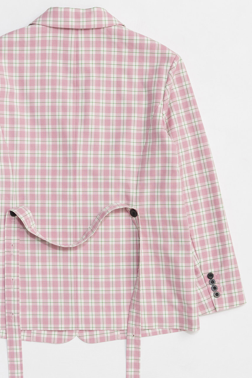 AMAIL オーバーサイズ ピンクチェックジャケット AMAIL（アマイル）の「Doggy check jacket（その他アウター）」 - WEAR