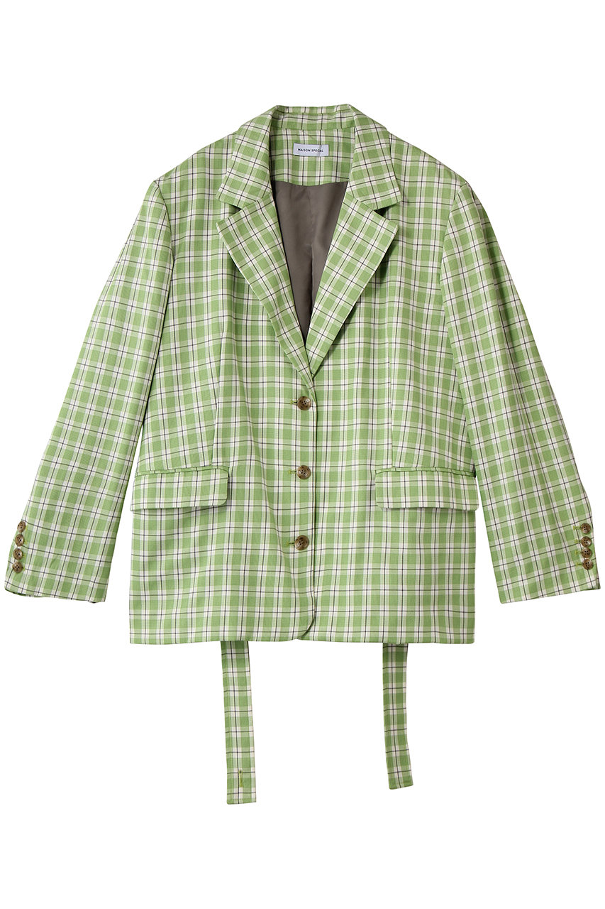 メゾンスペシャル/MAISON SPECIALの【予約販売】Multi-Way Check Jacket/マルチウェイチェックジャケット(GRN(グリーン)/21261115701)