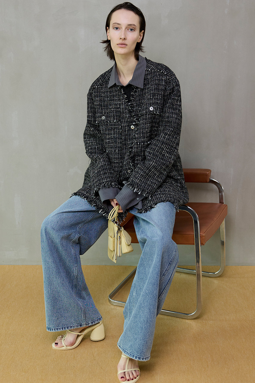 MAISON SPECIAL(メゾンスペシャル)｜【予約販売】Fringe Tweed Long