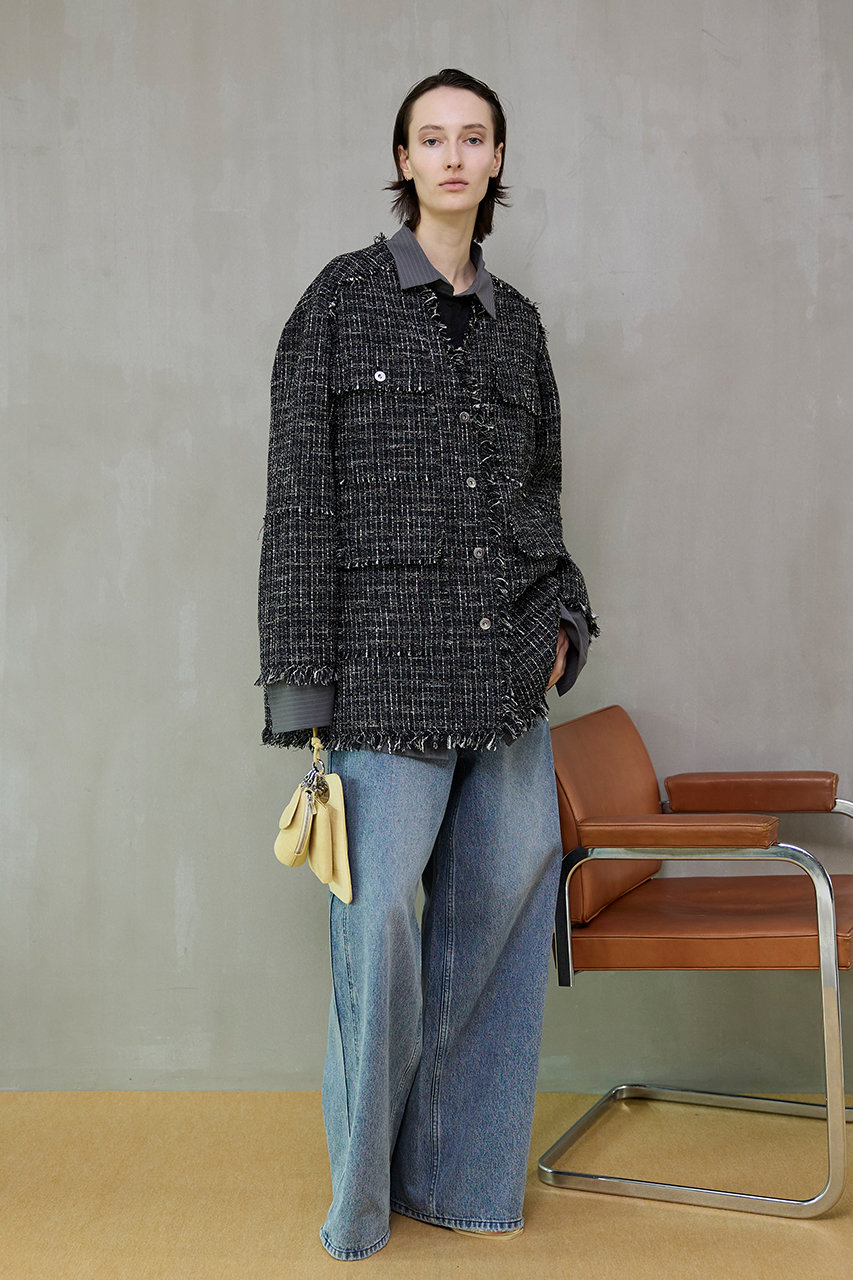 MAISON SPECIAL(メゾンスペシャル)｜【予約販売】Fringe Tweed Long