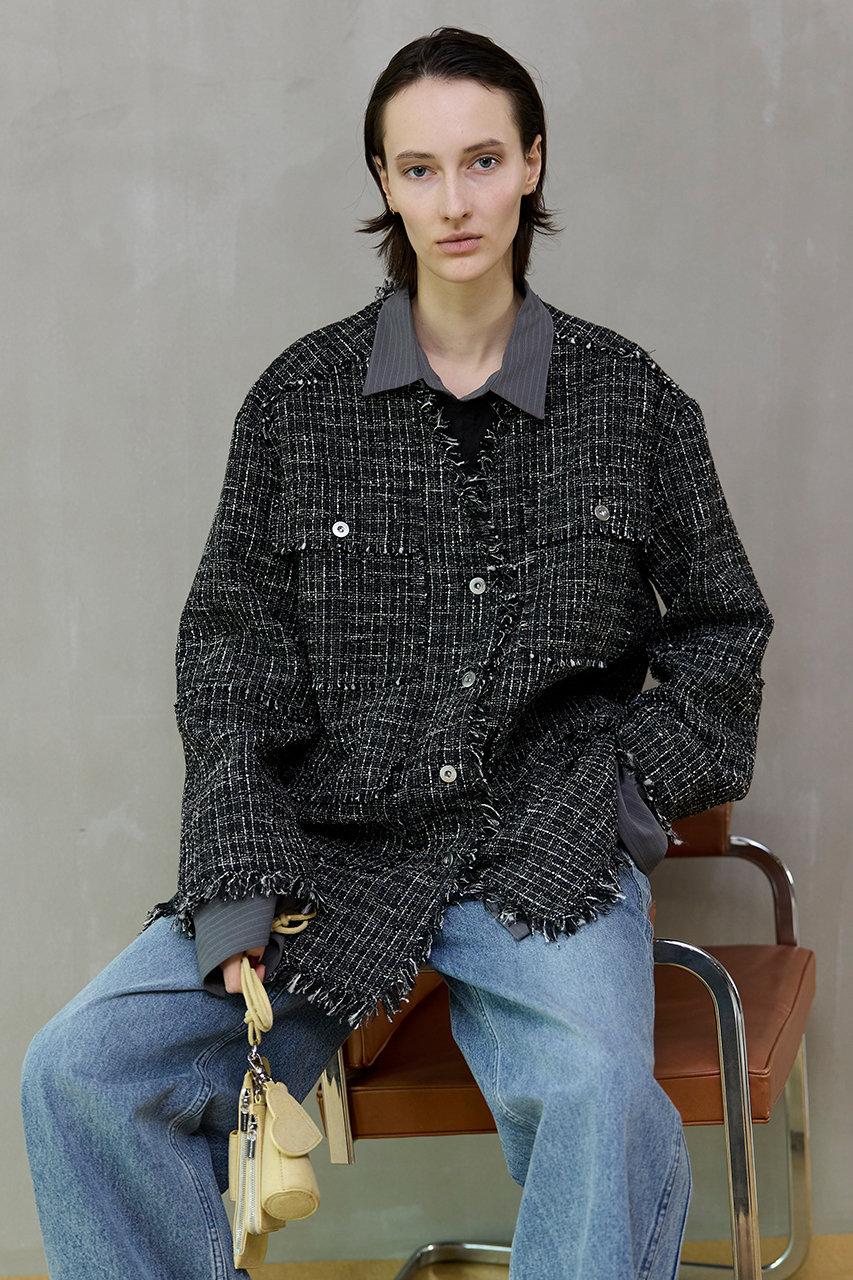 MAISON SPECIAL(メゾンスペシャル)｜【予約販売】Fringe Tweed Long