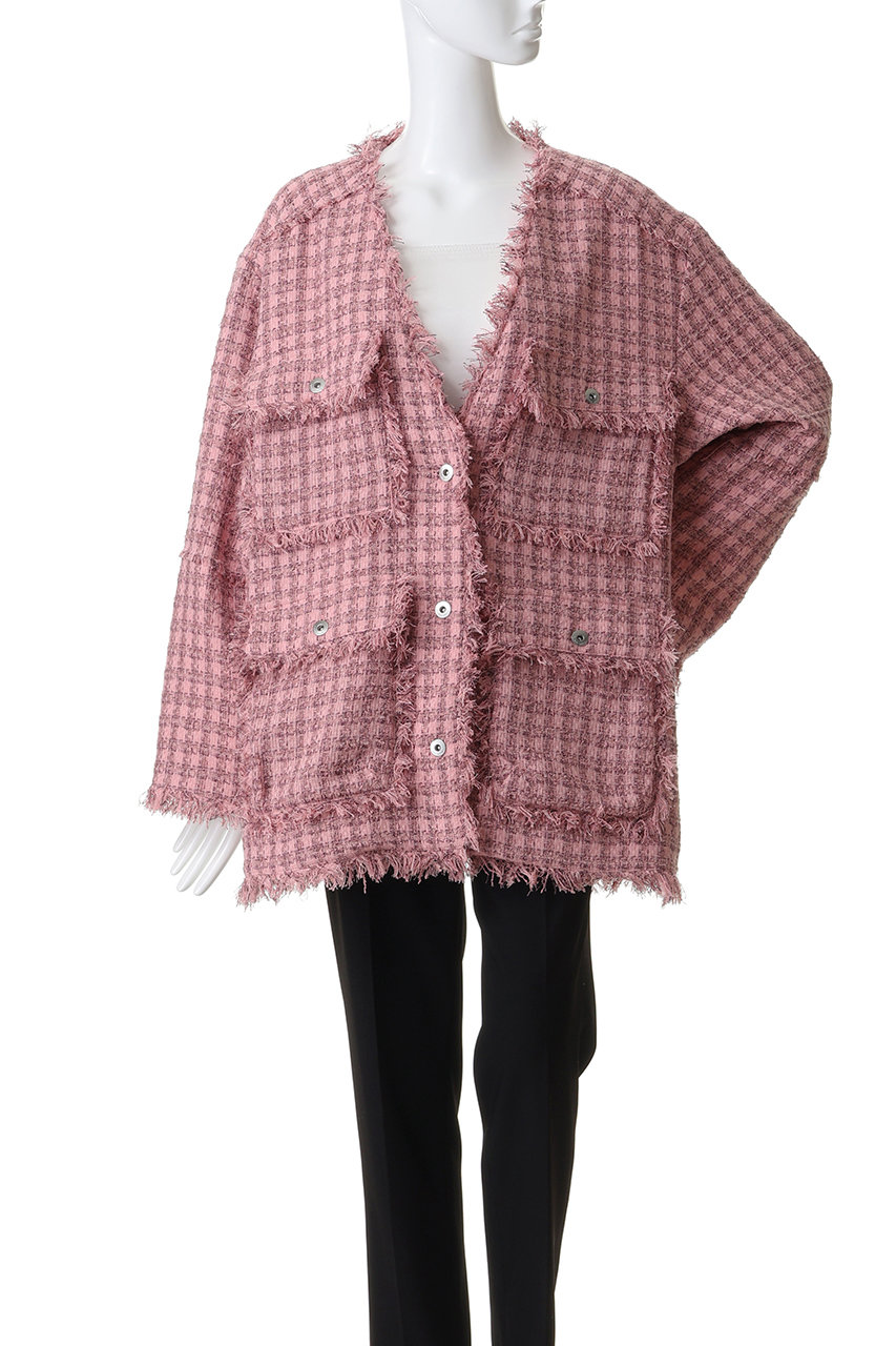 MAISON SPECIAL(メゾンスペシャル)｜Fringe Tweed Long Jacket
