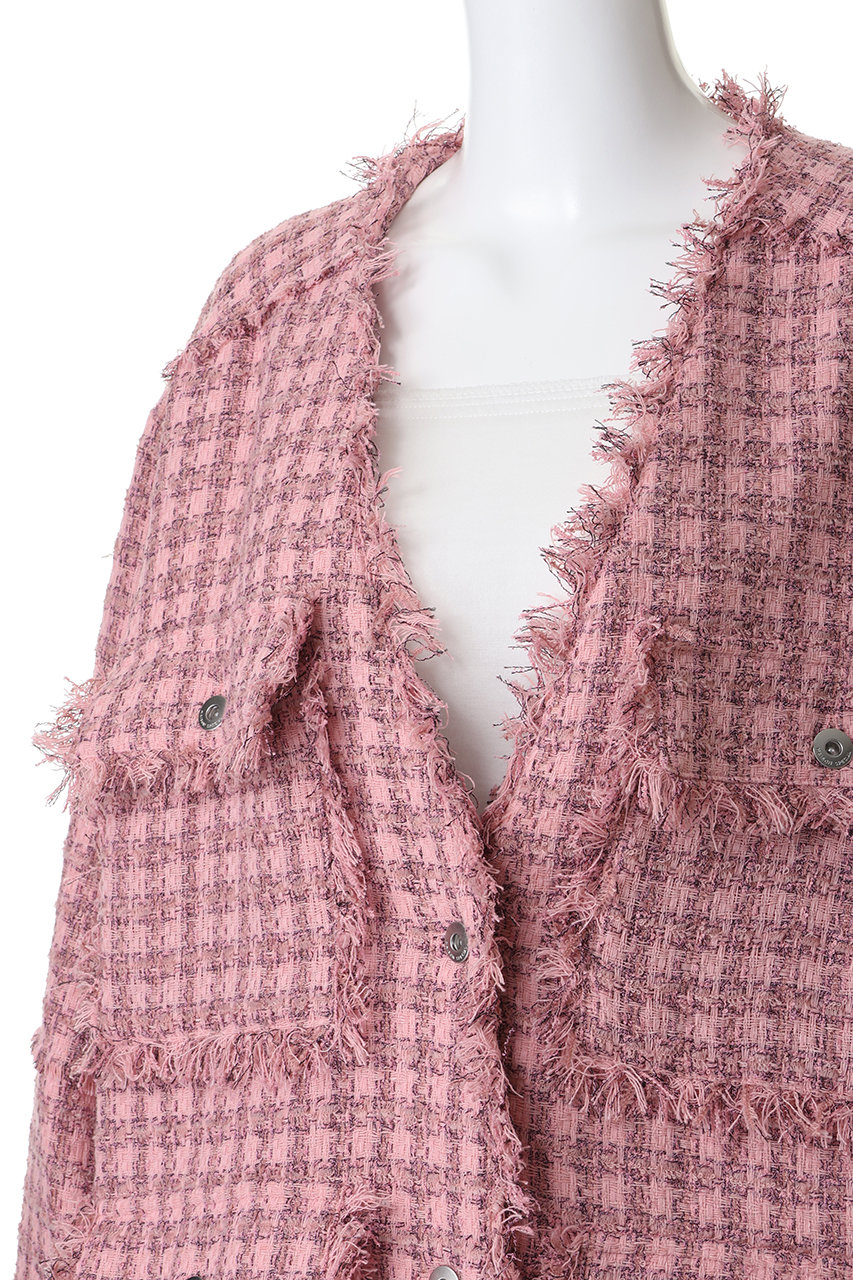 MAISON SPECIAL(メゾンスペシャル)｜Fringe Tweed Long Jacket