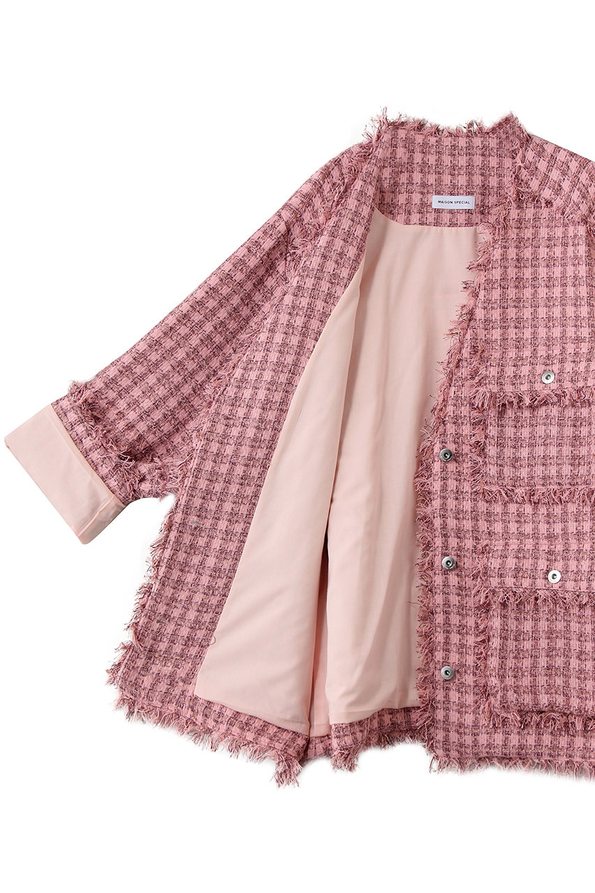 MAISON SPECIAL(メゾンスペシャル)｜Fringe Tweed Long Jacket