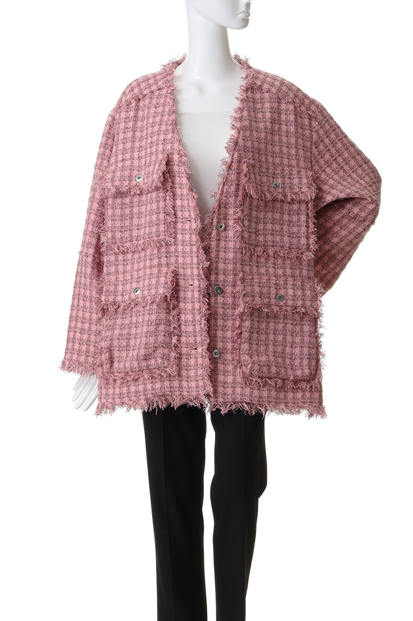 MAISON SPECIAL(メゾンスペシャル)｜Fringe Tweed Long Jacket