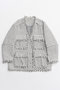 【予約販売】Fringe Tweed Long Jacket/フリンジツイードジャケット メゾンスペシャル/MAISON SPECIAL WHT(ホワイト)