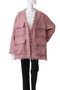 Fringe Tweed Long Jacket/フリンジツイードジャケット メゾンスペシャル/MAISON SPECIAL