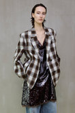 Flannel Check Tailored Jacket/オンブレーチェクテーラードジャケット