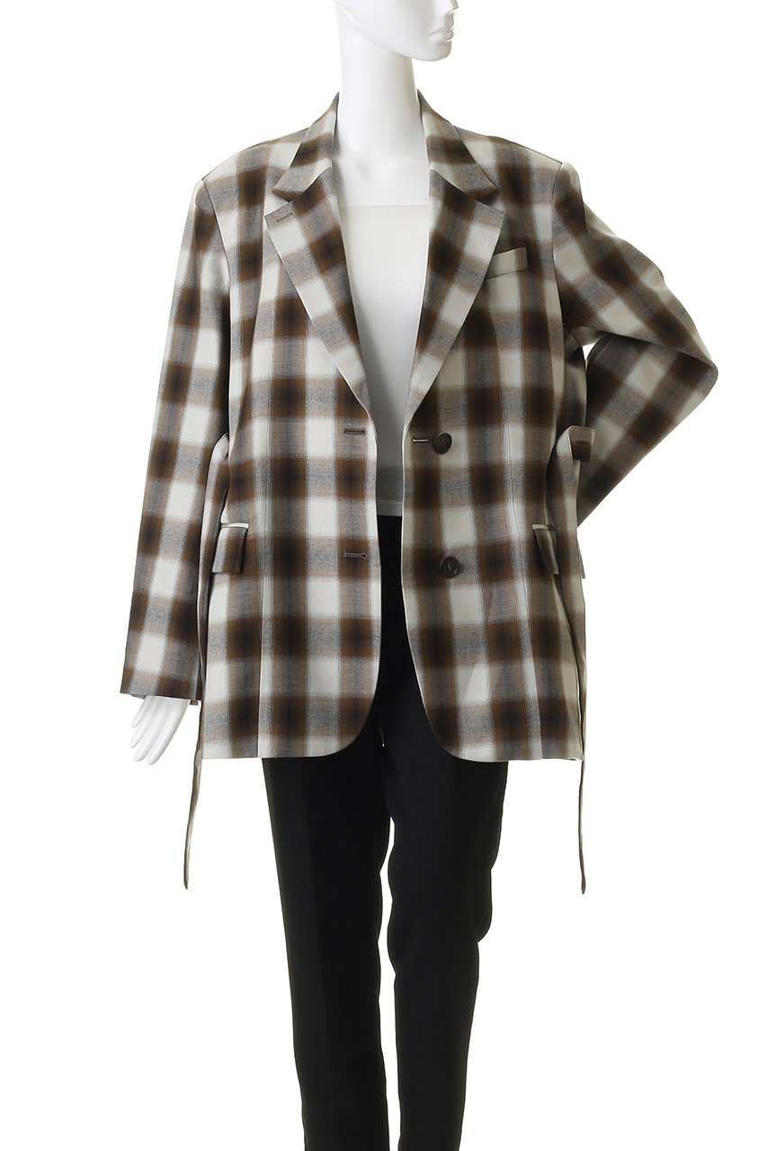 メゾンスペシャル　チェック　テーラードジャケット　ブラウン 楽天市場】MAISON SPECIAL 《ユニセックスアイテム》グレンチェック