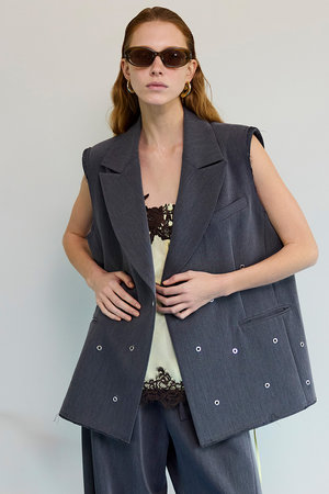 メゾンスペシャル/MAISON SPECIALの【予約販売】Eyelet Over Gilet/アイレットオーバージレ(110800/110806)