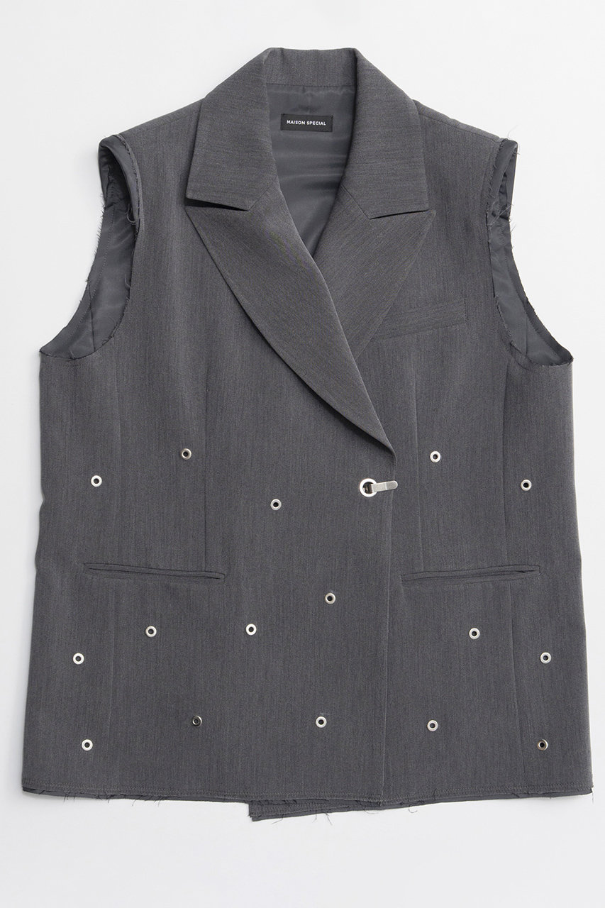メゾンスペシャル/MAISON SPECIALの【予約販売】Eyelet Over Gilet/アイレットオーバージレ(GRY(グレー)/21261115804)