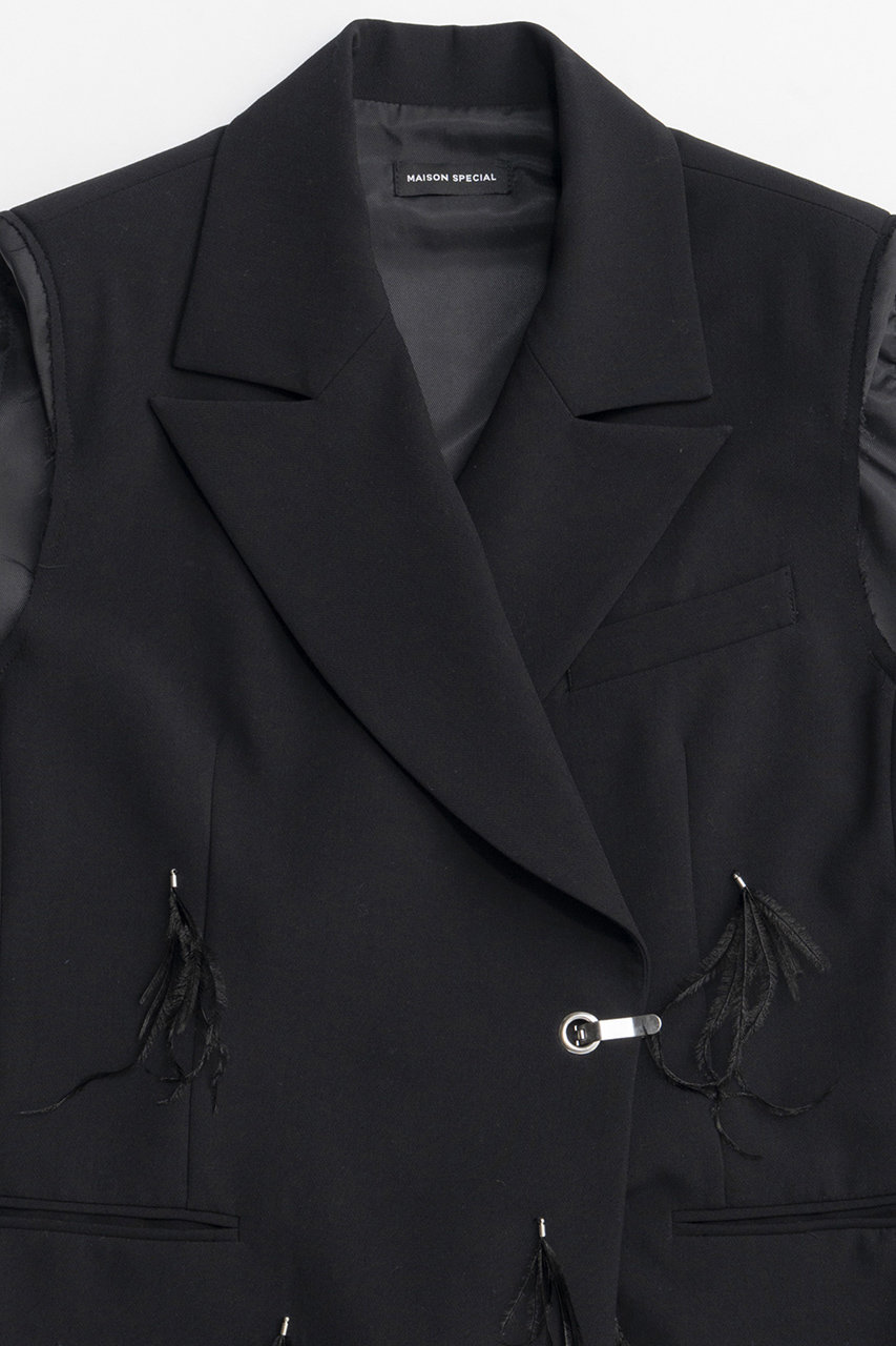maison special メゾンスペシャル オーバージレ MAISON SPECIAL(メゾンスペシャル)｜【予約販売】Feather Over-Gilet
