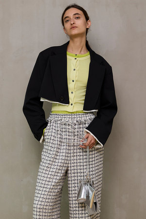 メゾンスペシャル/MAISON SPECIALの【予約販売】Back-Tulle Short Jacket/バックチュールショートジャケット(110800/110801)