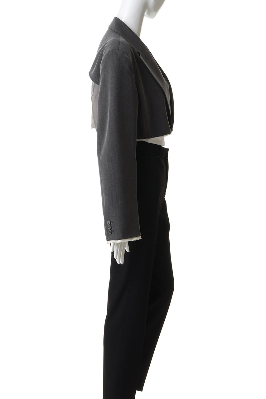 MAISON SPECIAL(メゾンスペシャル)｜Back-Tulle Short Jacket/バック