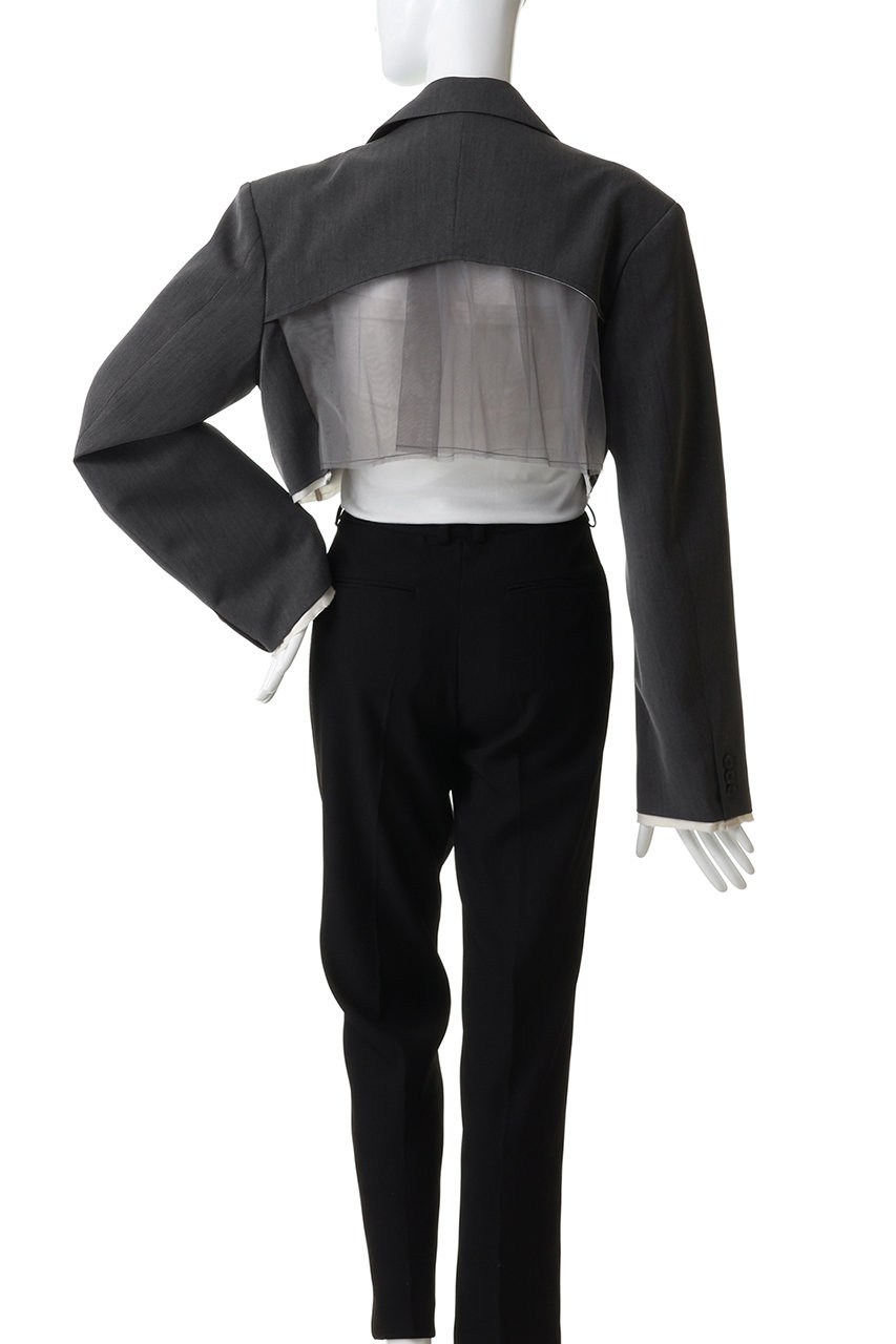 MAISON SPECIAL(メゾンスペシャル)｜Back-Tulle Short Jacket/バック