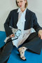 Back-Tulle Short Jacket/バックチュールショートジャケット メゾンスペシャル/MAISON SPECIAL