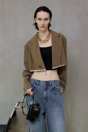 メゾンスペシャル/MAISON SPECIALの【予約販売】Back-Tulle Short Jacket/バックチュールショートジャケット(110800/110801)